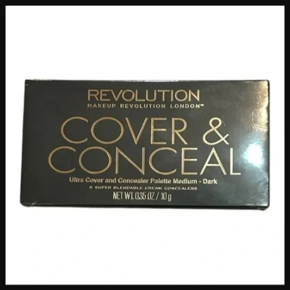 Makeup Revolution Cover & Conceal Palette | Medium–Dark | 8-Shade Makeup Compact